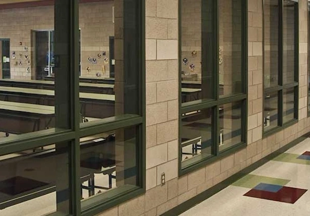 fire rated windows in a school